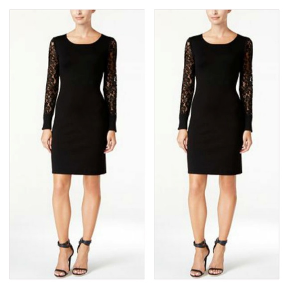 Calvin Klein Dresses & Skirts - Calvin Klein Petite Lace Sleeve Sweater Dress